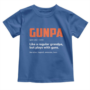 Funny Gunpa Toddler T Shirt Gun Lover Grandpa Pro Gun Enthusiast TS10 Royal Blue Print Your Wear