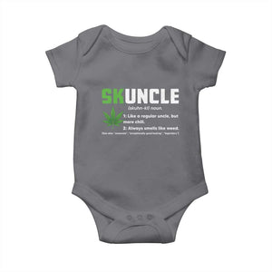 Funny Uncle Weed Smoker Baby Onesie Skuncle Definition Funny Weed Pot Cannabis Marijuana TS10 Charcoal Print Your Wear