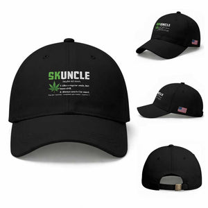 Funny Uncle Weed Smoker Baseball Cap Skuncle Definition Funny Weed Pot Cannabis Marijuana TS10 Baseball Cap Universal Fit Black Print Your Wear