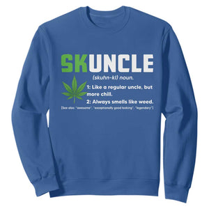 Funny Uncle Weed Smoker Sweatshirt Skuncle Definition Funny Weed Pot Cannabis Marijuana TS10 Royal Blue Print Your Wear