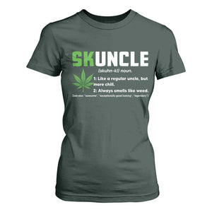 Funny Uncle Weed Smoker T Shirt For Women Skuncle Definition Funny Weed Pot Cannabis Marijuana TS10 Dark Forest Green Print Your Wear