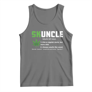 Funny Uncle Weed Smoker Tank Top Skuncle Definition Funny Weed Pot Cannabis Marijuana TS10 Black Heather Print Your Wear