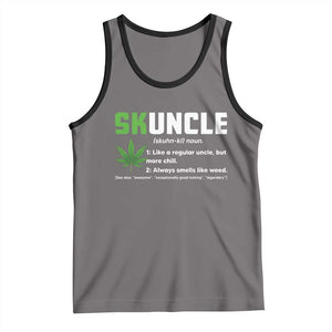 Funny Uncle Weed Smoker Tank Top Skuncle Definition Funny Weed Pot Cannabis Marijuana TS10 Deep Heather Black Print Your Wear