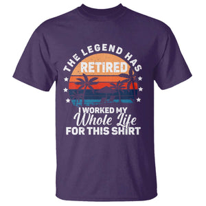 Funny Retirement T Shirt Retro Vintage I Worked My Whole Life for This Shirt TS10 Purple Print Your Wear