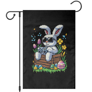 Gamer Rabbit Garden Flag Cute Bunny Gaming Eggs Video Games Easter Pixel Garden TS10 Black Print Your Wear