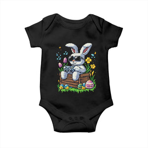 Gamer Rabbit Baby Onesie Cute Bunny Gaming Eggs Video Games Easter Pixel Garden TS10 Black Print Your Wear