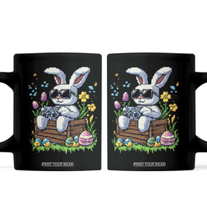 Gamer Rabbit Coffee Mug Cute Bunny Gaming Eggs Video Games Easter Pixel Garden TS10 Black Print Your Wear