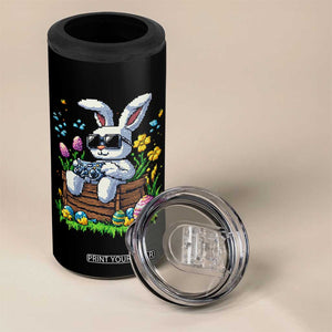 Gamer Rabbit 4 in 1 Can Cooler Tumbler Cute Bunny Gaming Eggs Video Games Easter Pixel Garden TS10 Print Your Wear