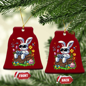 Gamer Rabbit Ceramic Ornament Cute Bunny Gaming Eggs Video Games Easter Pixel Garden TS10 Print Your Wear