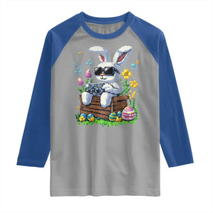 Gamer Rabbit Raglan Shirt Cute Bunny Gaming Eggs Video Games Easter Pixel Garden TS10 Sport Gray Royal Print Your Wear
