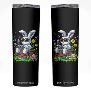 Gamer Rabbit Skinny Tumbler Cute Bunny Gaming Eggs Video Games Easter Pixel Garden TS10 Black Print Your Wear