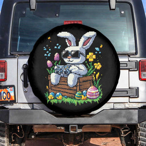 Gamer Rabbit Spare Tire Cover Cute Bunny Gaming Eggs Video Games Easter Pixel Garden TS10 No hole Black Print Your Wear