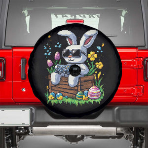 Gamer Rabbit Spare Tire Cover Cute Bunny Gaming Eggs Video Games Easter Pixel Garden TS10 Black Print Your Wear
