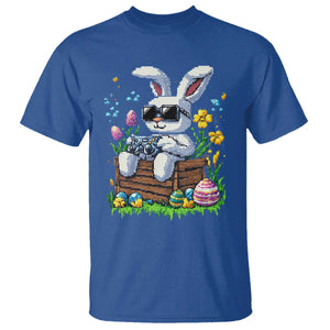 Gamer Rabbit T Shirt Cute Bunny Gaming Eggs Video Games Easter Pixel Garden TS10 Royal Blue Print Your Wear