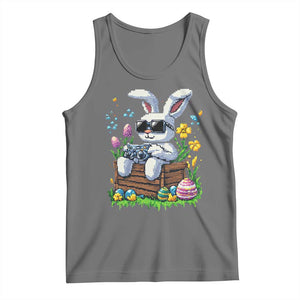 Gamer Rabbit Tank Top Cute Bunny Gaming Eggs Video Games Easter Pixel Garden TS10 Black Heather Print Your Wear