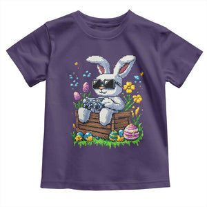 Gamer Rabbit Toddler T Shirt Cute Bunny Gaming Eggs Video Games Easter Pixel Garden TS10 Purple Print Your Wear