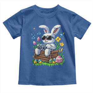 Gamer Rabbit Toddler T Shirt Cute Bunny Gaming Eggs Video Games Easter Pixel Garden TS10 Royal Blue Print Your Wear