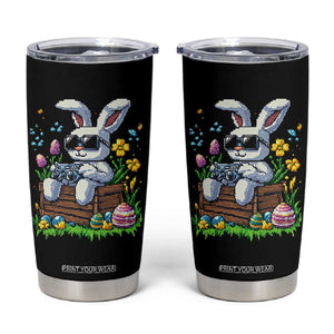 Gamer Rabbit Tumbler Cup Cute Bunny Gaming Eggs Video Games Easter Pixel Garden TS10 Black Print Your Wear