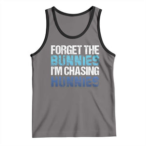 Funny Easter Tank Top Forget The Bunnies Im Chasing Hunnies TS10 Deep Heather Black Print Your Wear