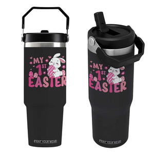 Baby First Easter Flip Straw Tumbler Cute Newborn Gift Bunny Rabbit TS10 One Size: 30 oz Black Print Your Wear