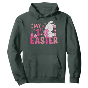 Baby First Easter Hoodie Cute Newborn Gift Bunny Rabbit TS10 Dark Forest Green Print Your Wear