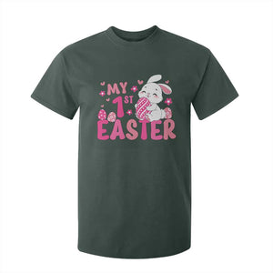 Baby First Easter T Shirt For Kid Cute Newborn Gift Bunny Rabbit TS10 Dark Forest Green Print Your Wear
