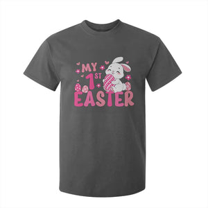Baby First Easter T Shirt For Kid Cute Newborn Gift Bunny Rabbit TS10 Dark Heather Print Your Wear