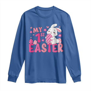 Baby First Easter Long Sleeve Shirt Cute Newborn Gift Bunny Rabbit TS10 Royal Blue Print Your Wear