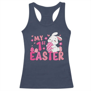 Baby First Easter Racerback Tank Top Cute Newborn Gift Bunny Rabbit TS10 Navy Print Your Wear