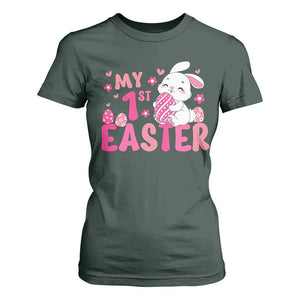 Baby First Easter T Shirt For Women Cute Newborn Gift Bunny Rabbit TS10 Dark Forest Green Print Your Wear