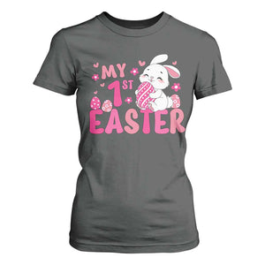 Baby First Easter T Shirt For Women Cute Newborn Gift Bunny Rabbit TS10 Dark Heather Print Your Wear