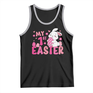 Baby First Easter Tank Top Cute Newborn Gift Bunny Rabbit TS10 Black Athletic Heather Print Your Wear
