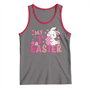 Baby First Easter Tank Top Cute Newborn Gift Bunny Rabbit TS10 Deep Heather Red Print Your Wear