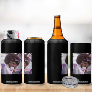 Disgusted Black Doll Meme 4 in 1 Can Cooler Tumbler Funny Sassy Reaction Afro Girl With Attitude TS10 Print Your Wear