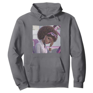 Disgusted Black Doll Meme Hoodie Funny Sassy Reaction Afro Girl With Attitude TS10 Charcoal Print Your Wear