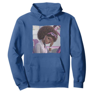 Disgusted Black Doll Meme Hoodie Funny Sassy Reaction Afro Girl With Attitude TS10 Royal Blue Print Your Wear