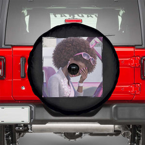 Disgusted Black Doll Meme Spare Tire Cover Funny Sassy Reaction Afro Girl With Attitude TS10 Black Print Your Wear