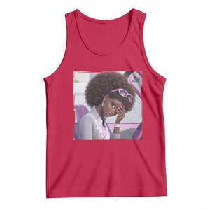 Disgusted Black Doll Meme Tank Top Funny Sassy Reaction Afro Girl With Attitude TS10 Red Print Your Wear