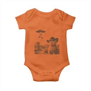 UFO Cowboy Cat Baby Onesie Vintage Graphic Retro Western Rodeo TS10 Orange Print Your Wear