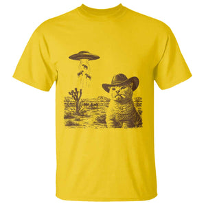 UFO Cowboy Cat T Shirt Vintage Graphic Retro Western Rodeo TS10 Daisy Print Your Wear