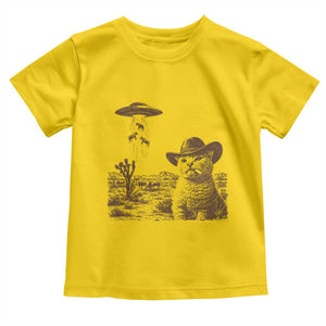 UFO Cowboy Cat Toddler T Shirt Vintage Graphic Retro Western Rodeo TS10 Daisy Print Your Wear