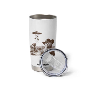 UFO Cowboy Cat Tumbler Cup Vintage Graphic Retro Western Rodeo TS10 Print Your Wear