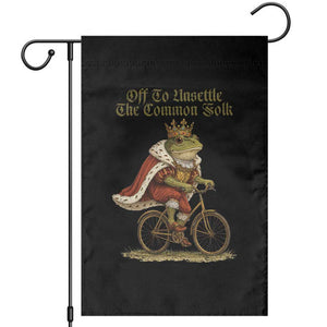 Chaotic Frog Meme Garden Flag Off To Unsettle The Common Folk Vintage Unhinged Humor TS10 Black Print Your Wear