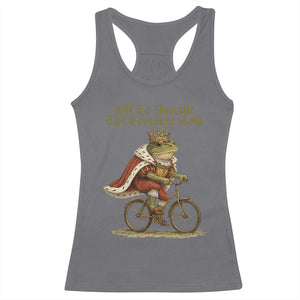 Chaotic Frog Meme Racerback Tank Top Off To Unsettle The Common Folk Vintage Unhinged Humor TS10 Charcoal Print Your Wear
