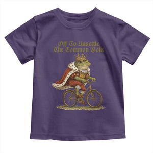 Chaotic Frog Meme Toddler T Shirt Off To Unsettle The Common Folk Vintage Unhinged Humor TS10 Purple Print Your Wear