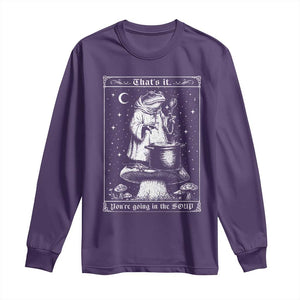 Frog Meme Long Sleeve Shirt Thats It Youre Going In The Soup Funny Weirdcore TS10 Purple Print Your Wear
