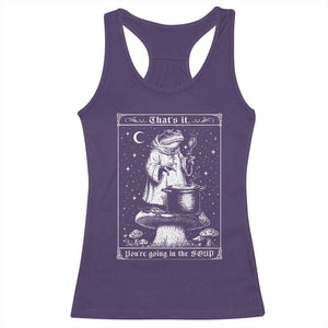 Frog Meme Racerback Tank Top Thats It Youre Going In The Soup Funny Weirdcore TS10 Purple Print Your Wear