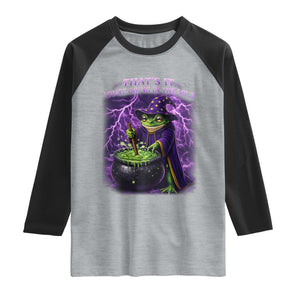 Frog Meme Raglan Shirt Vintage Graphic Thats It Youre Going In The Soup TS10 Heather Gray Black Print Your Wear