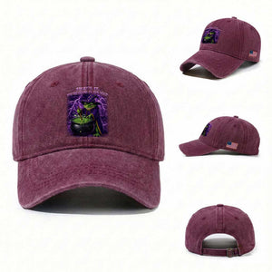 Frog Meme Washed Cotton Baseball Cap Vintage Graphic Thats It Youre Going In The Soup TS10 Washed Cap Universal Fit Burgundy Print Your Wear
