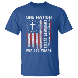 250 Years Anniversary T Shirt 250th Independence Day Freedom One Nation Under God US Flag TS10 Royal Blue Print Your Wear